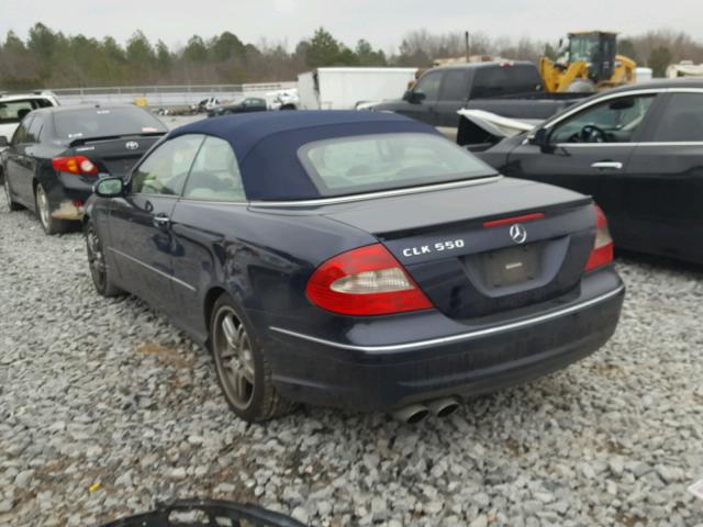 WDBTK72FX8T090977 - 2008 MERCEDES-BENZ CLK 550 BLUE photo 3