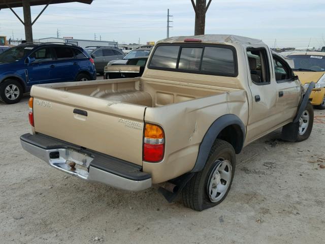 5TEGM92N13Z207792 - 2003 TOYOTA TACOMA DOU GOLD photo 4