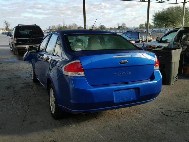 1FAHP3EN0BW174743 - 2011 FORD FOCUS S BLUE photo 3