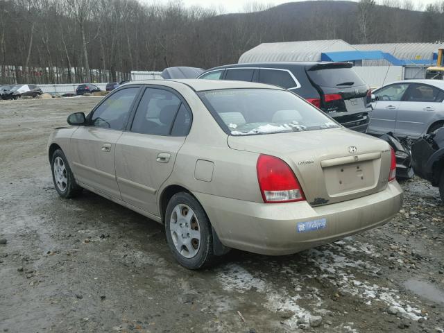 KMHDN45D52U424089 - 2002 HYUNDAI ELANTRA GL GOLD photo 3