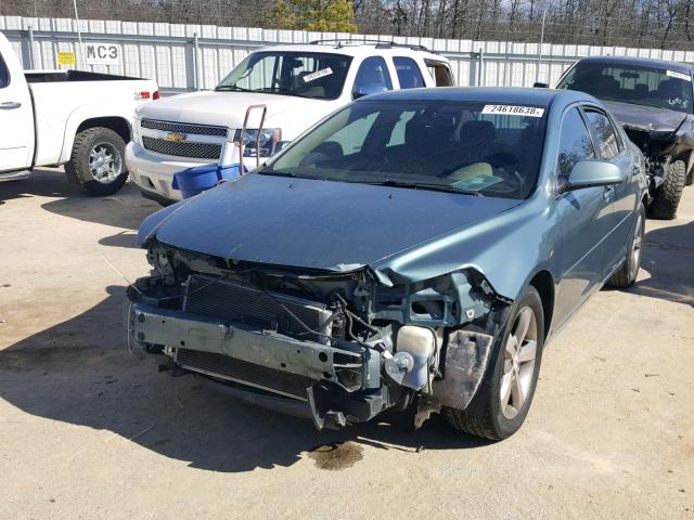 1G1ZH57B69F144496 - 2009 CHEVROLET MALIBU 1LT GREEN photo 2