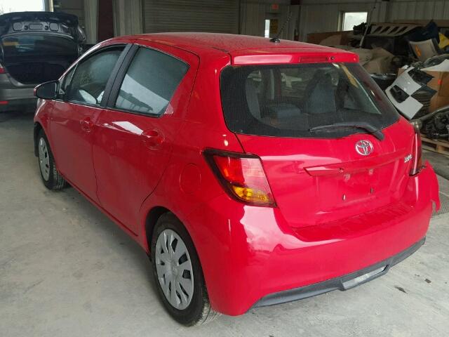 VNKKTUD37FA041375 - 2015 TOYOTA YARIS RED photo 3