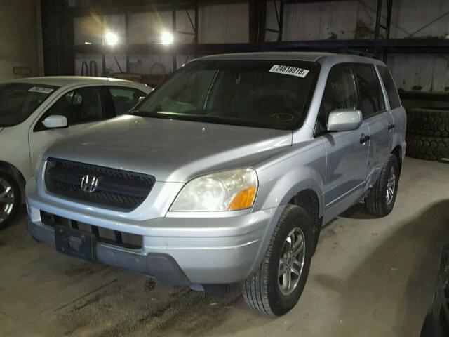 2HKYF18683H502147 - 2003 HONDA PILOT EXL SILVER photo 2