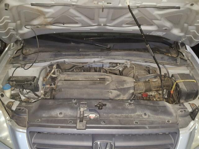 2HKYF18683H502147 - 2003 HONDA PILOT EXL SILVER photo 7