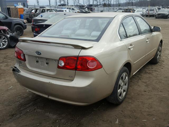 KNAGE123475141211 - 2007 KIA OPTIMA LX GOLD photo 4