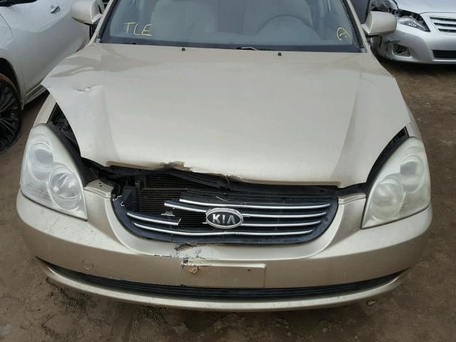 KNAGE123475141211 - 2007 KIA OPTIMA LX GOLD photo 9