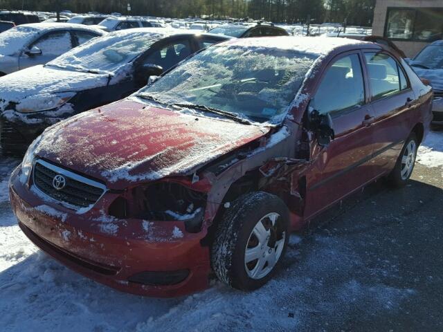 JTDBR32E470107331 - 2007 TOYOTA COROLLA CE RED photo 2