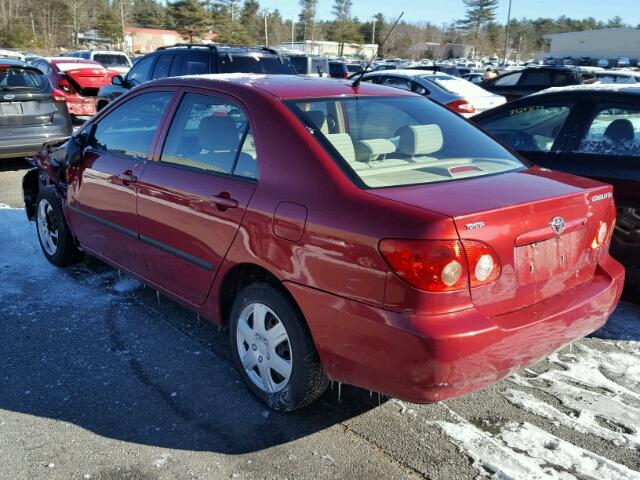 JTDBR32E470107331 - 2007 TOYOTA COROLLA CE RED photo 3