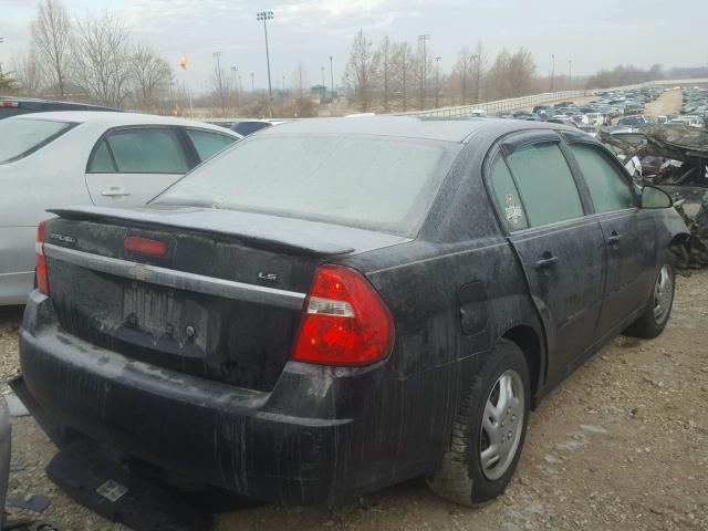 1G1ZS51F56F299338 - 2006 CHEVROLET MALIBU LS BLACK photo 4