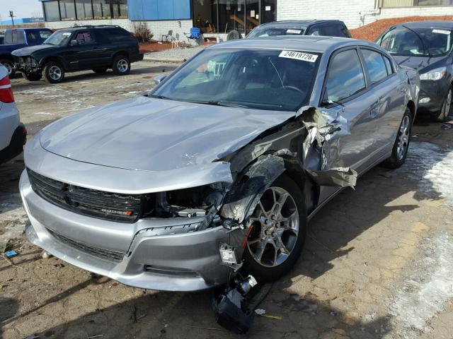 2C3CDXJG3GH134629 - 2016 DODGE CHARGER SX SILVER photo 2