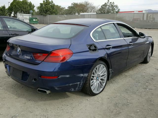 WBA6B2C57ED129096 - 2014 BMW 650 I BLUE photo 4