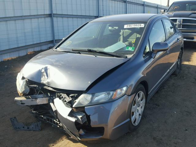 2HGFA16549H358566 - 2009 HONDA CIVIC LX GRAY photo 2