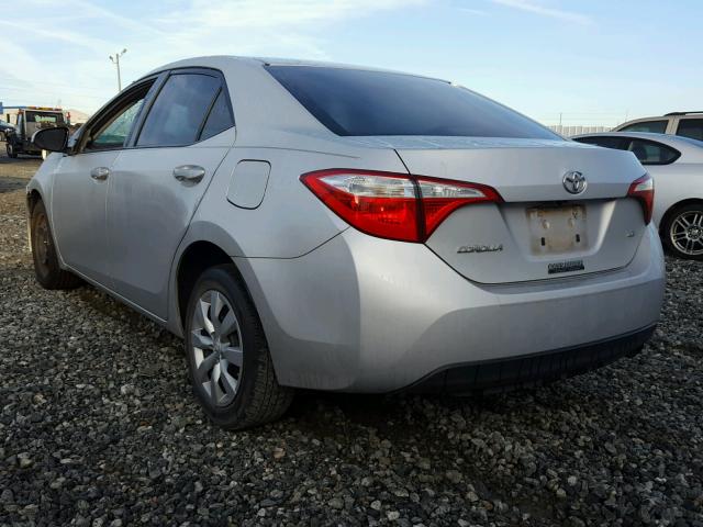 2T1BURHE6EC061285 - 2014 TOYOTA COROLLA L SILVER photo 3