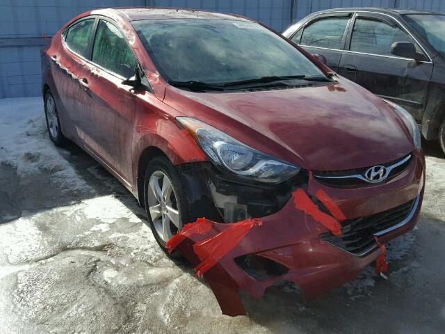 5NPDH4AE7DH312773 - 2013 HYUNDAI ELANTRA GL RED photo 1