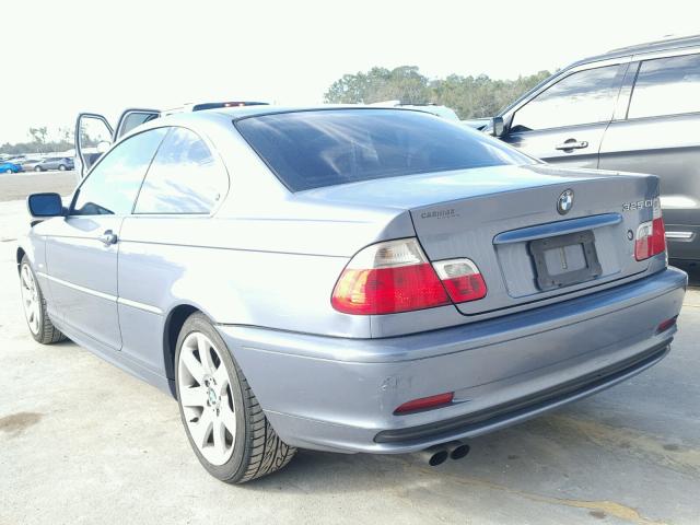 WBABN33452PG56327 - 2002 BMW 325 CI BLUE photo 3