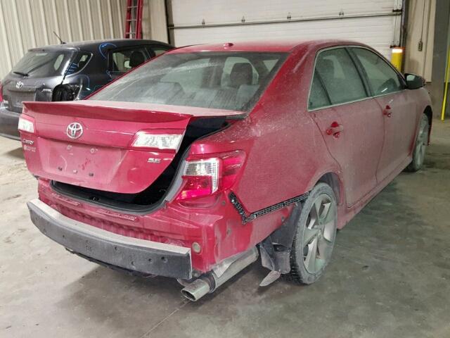 4T1BF1FK7CU580362 - 2012 TOYOTA CAMRY BASE RED photo 4