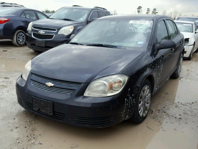 1G1AB5F57A7101701 - 2010 CHEVROLET COBALT LS BLACK photo 2