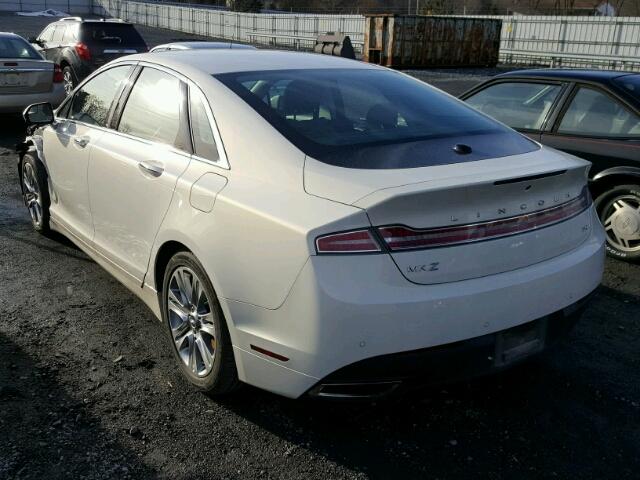 3LN6L2LU1DR816468 - 2013 LINCOLN MKZ HYBRID WHITE photo 3
