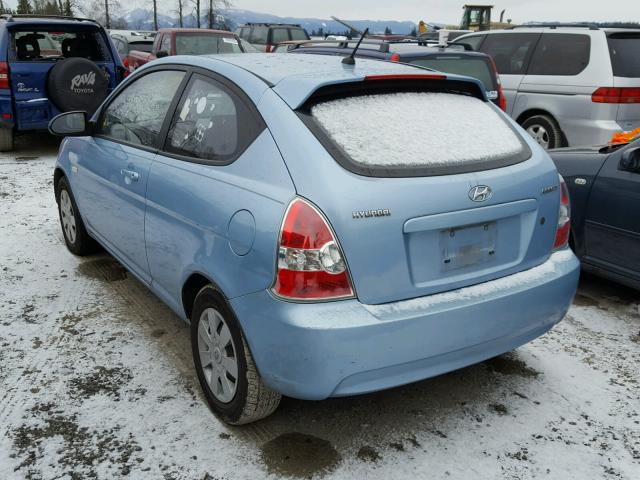 KMHCM36C97U032173 - 2007 HYUNDAI ACCENT GS BLUE photo 3