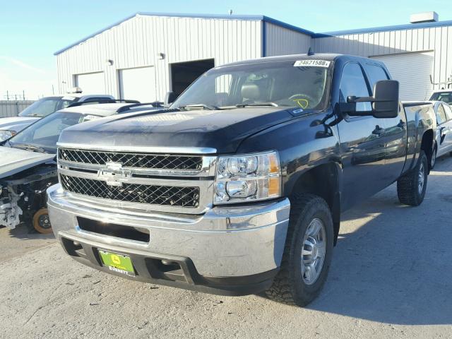 1GC4KXBG1AF102842 - 2010 CHEVROLET SILVERADO BLACK photo 2