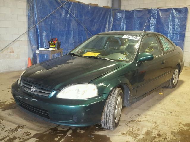 1HGEJ8248YL123946 - 2000 HONDA CIVIC EX მწვანე ფოტო 2