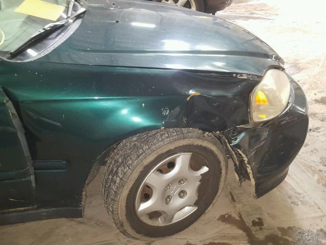 1HGEJ8248YL123946 - 2000 HONDA CIVIC EX მწვანე ფოტო 9