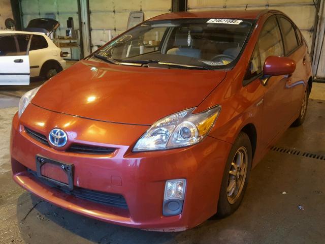 JTDKN3DU2A1004765 - 2010 TOYOTA PRIUS RED photo 2