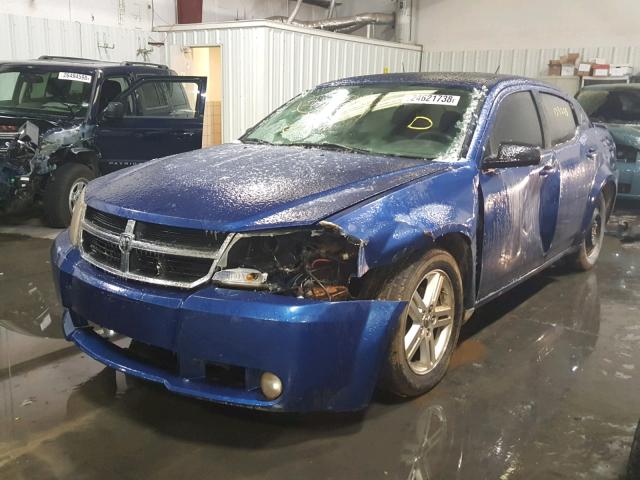 1B3LC56K68N301592 - 2008 DODGE AVENGER SX BLUE photo 2