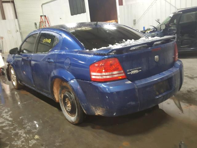 1B3LC56K68N301592 - 2008 DODGE AVENGER SX BLUE photo 3