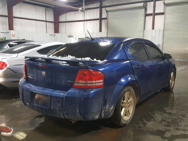 1B3LC56K68N301592 - 2008 DODGE AVENGER SX BLUE photo 4