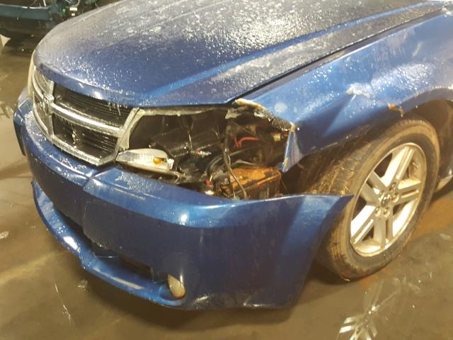 1B3LC56K68N301592 - 2008 DODGE AVENGER SX BLUE photo 9