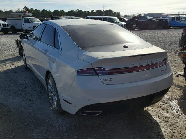 3LN6L2G94DR824067 - 2013 LINCOLN MKZ WHITE photo 3