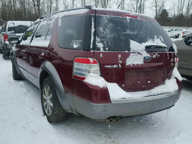 1FMDK02W38GA06547 - 2008 FORD TAURUS X S RED photo 3