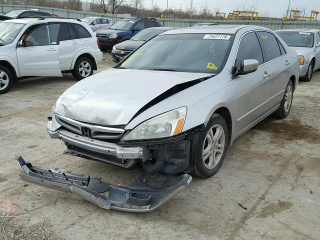 1HGCM56797A129301 - 2007 HONDA ACCORD EX SILVER photo 2