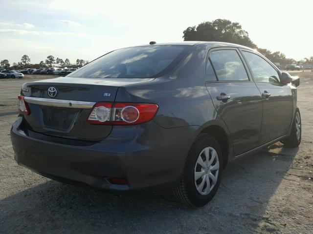 2T1BU4EE4BC673472 - 2011 TOYOTA COROLLA CHARCOAL photo 4