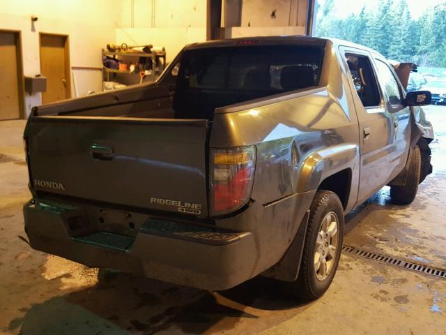 2HJYK16496H558281 - 2006 HONDA RIDGELINE GREEN photo 4