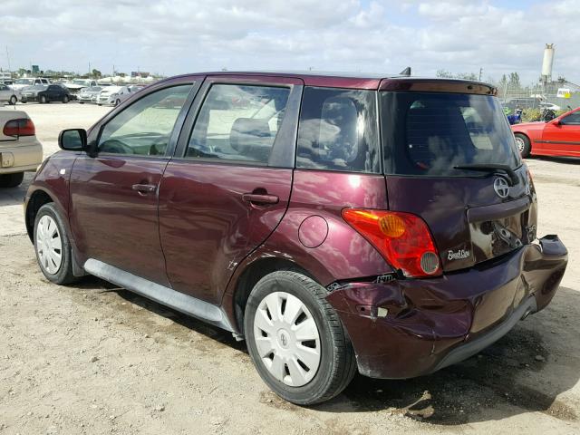 JTKKT624750083106 - 2005 TOYOTA SCION XA BURGUNDY photo 3