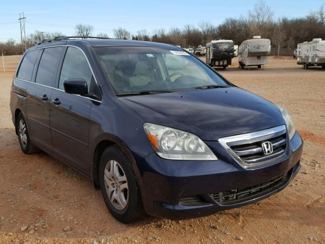 5FNRL38416B090504 - 2006 HONDA ODYSSEY EX BLUE photo 1
