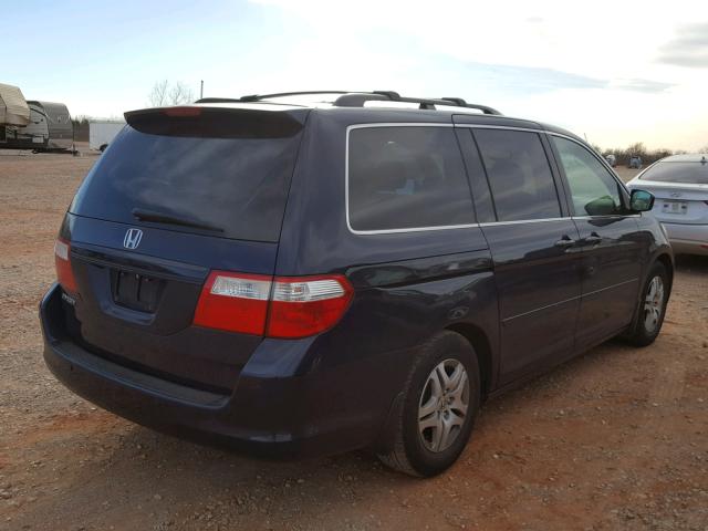 5FNRL38416B090504 - 2006 HONDA ODYSSEY EX BLUE photo 4