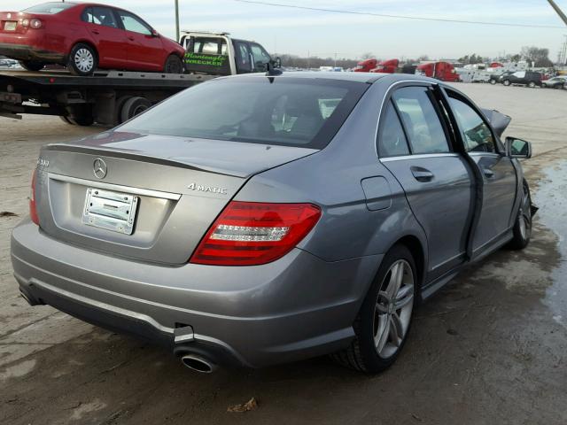 WDDGF8BBXCF877404 - 2012 MERCEDES-BENZ C 300 4MAT GRAY photo 4