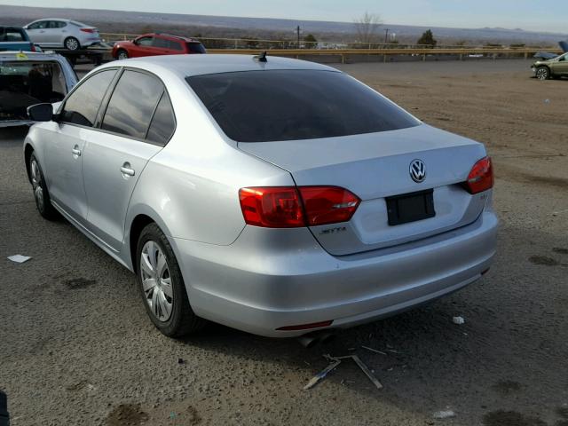 3VWD17AJ0EM272189 - 2014 VOLKSWAGEN JETTA SE SILVER photo 3