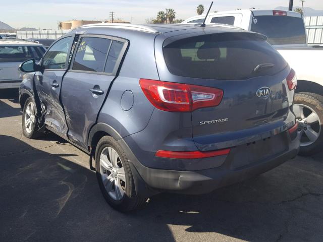 KNDPB3A23C7274623 - 2012 KIA SPORTAGE B CHARCOAL photo 3