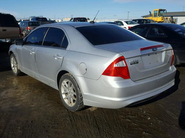 3FAHP0JA2CR285672 - 2012 FORD FUSION SEL SILVER photo 3