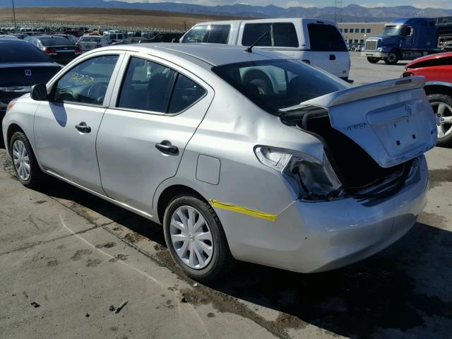 3N1CN7AP4EL821621 - 2014 NISSAN VERSA S SILVER photo 3