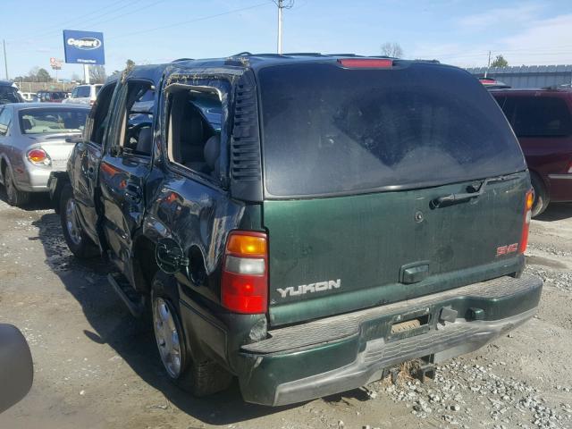 1GKEK63UX2J157005 - 2002 GMC DENALI GREEN photo 3