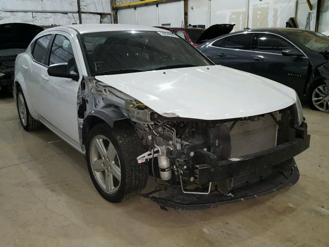 1C3CDZAB2DN707202 - 2013 DODGE AVENGER SE WHITE photo 1