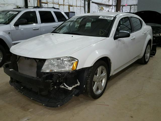 1C3CDZAB2DN707202 - 2013 DODGE AVENGER SE WHITE photo 2