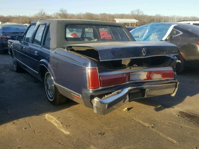 1LNBP96F7FY724665 - 1985 LINCOLN TOWN CAR BLUE photo 3