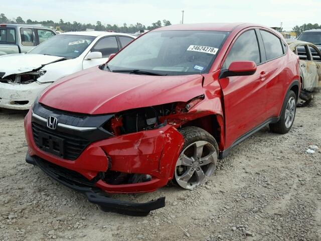 3CZRU5H34HG701732 - 2017 HONDA HR-V LX RED photo 2