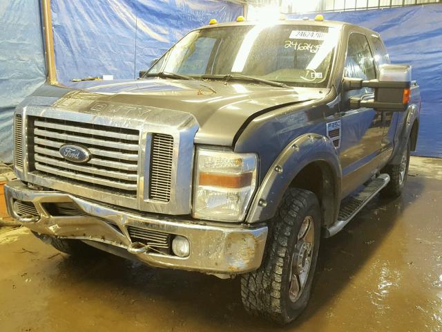 1FTSX21R68ED29605 - 2008 FORD F250 SUPER GRAY photo 2